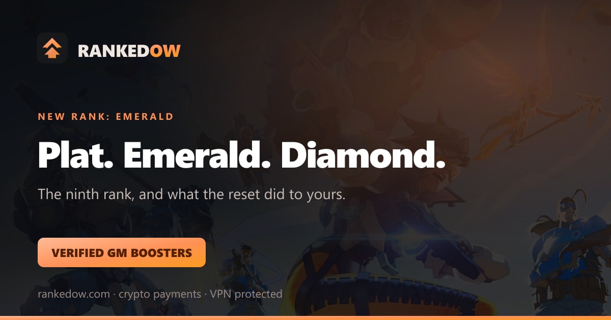 The Overwatch Emerald rank badge